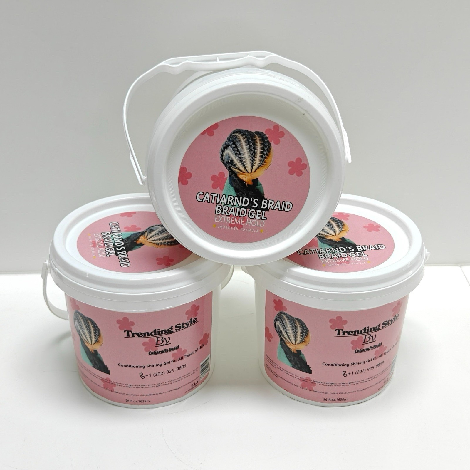 Catiarnd Braid Edge Control Braid Gel for Hair Extensions 56oz