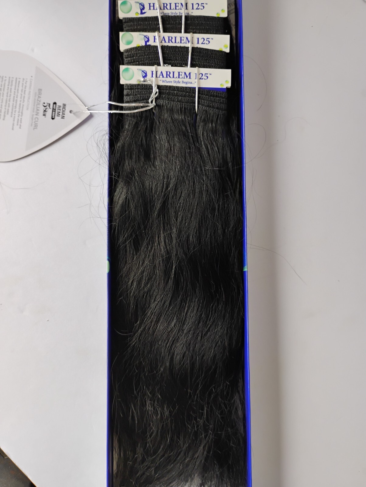 Harlem 125 5 Star Indian Remi Wet & Wavy Human Hair Brazilian Curl 5PC Weave