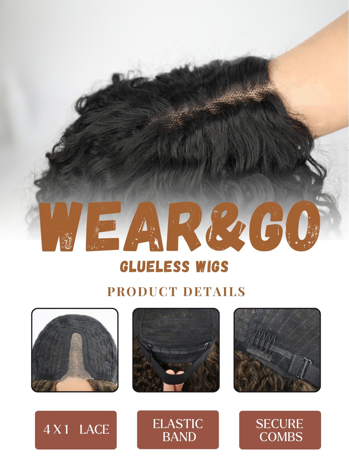 26 Inch Curly Wigs for Black Women,Synthetic Lace Front Wig Black Curly Wigs,…