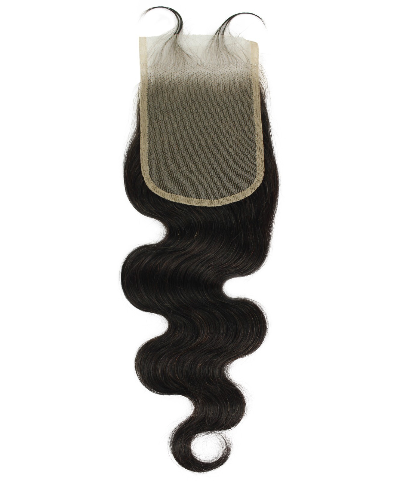 LUXLUXE Lina 4X5″ Lace Body Wavy 16″ Natural 100% Human Hair Extensions