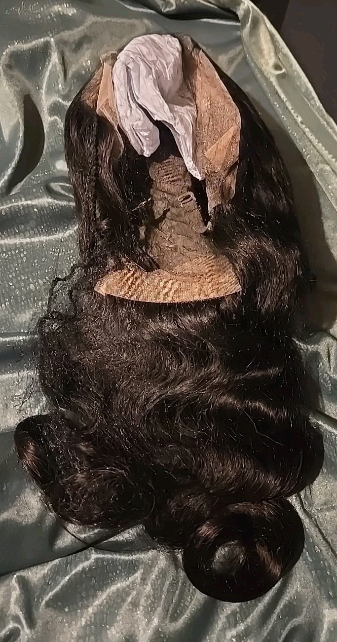 NEW Long Wavy Black Lace Front Wig Human Hair Blend Women’s Fashion Wigs