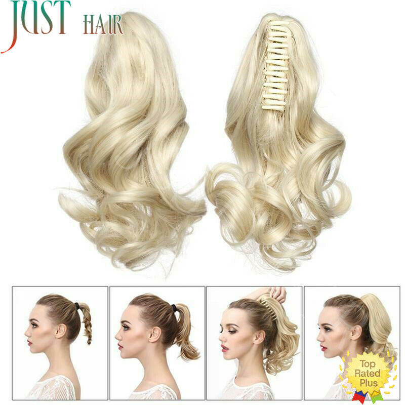 Real Thick Straight Claw Clip Ponytail Extension Long Wavy Pony Tail Hair Piece