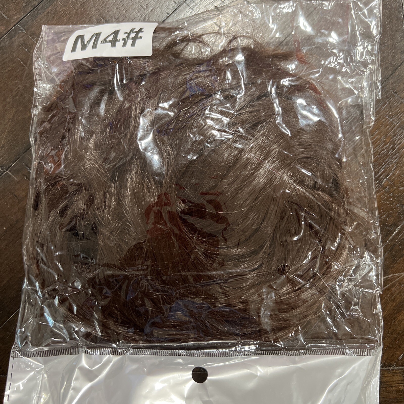 Natural Tousled Messy Bun Hair Piece Scrunchie Pony Tail – Medium Brown