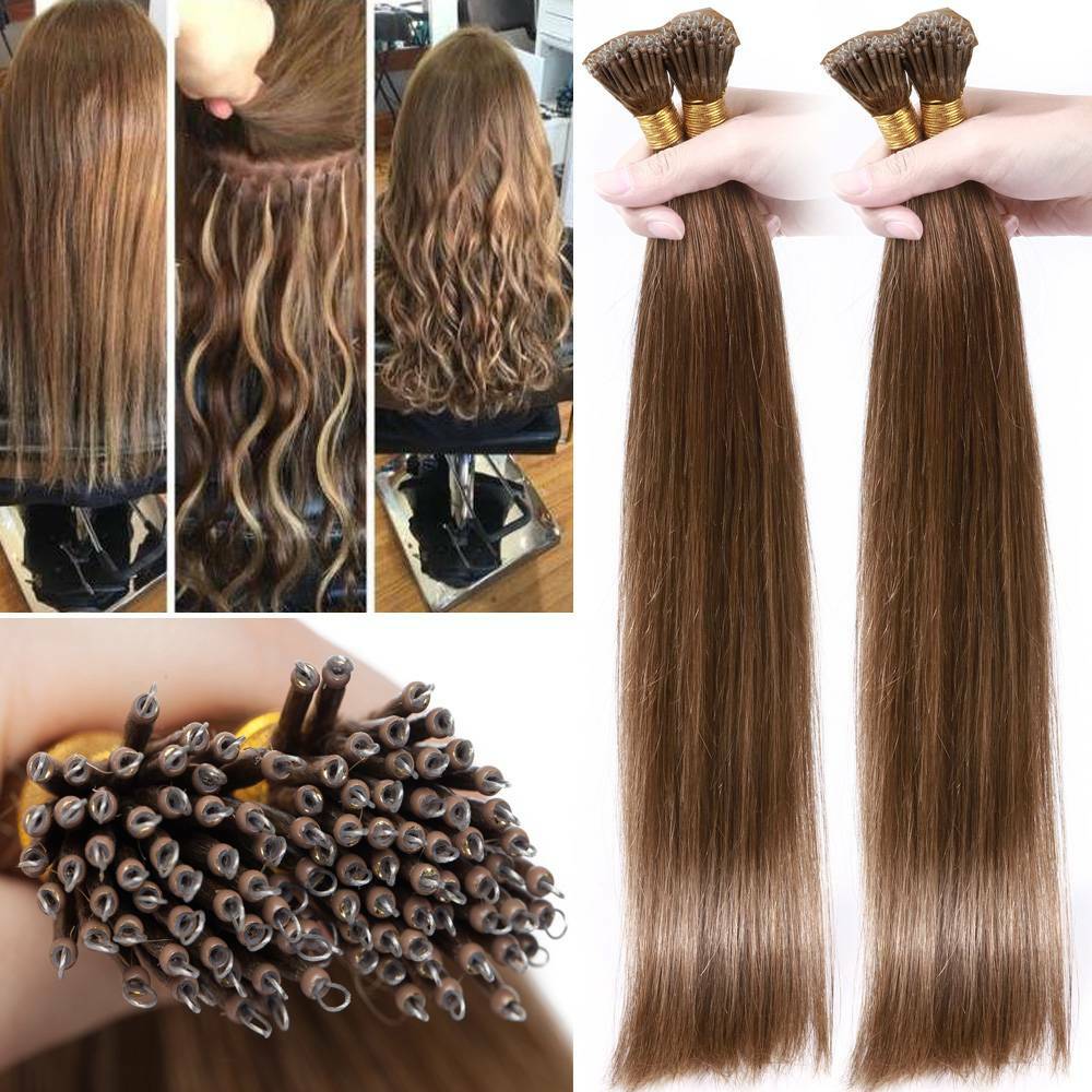 Human Hair Nano Loop Extensions Full Head 100% Remy Ring Tip 1g Thick Seamless A