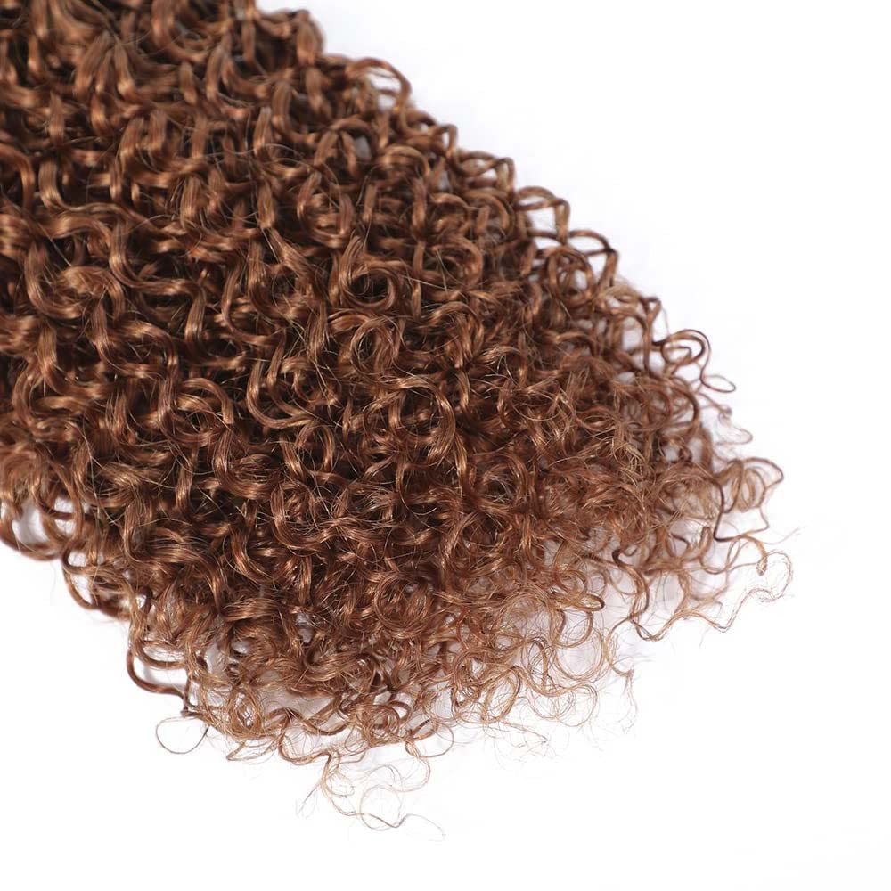Mamart Brown Bundles Color 30 Human Hair Brown Kinky Curly Human Hair Weave No