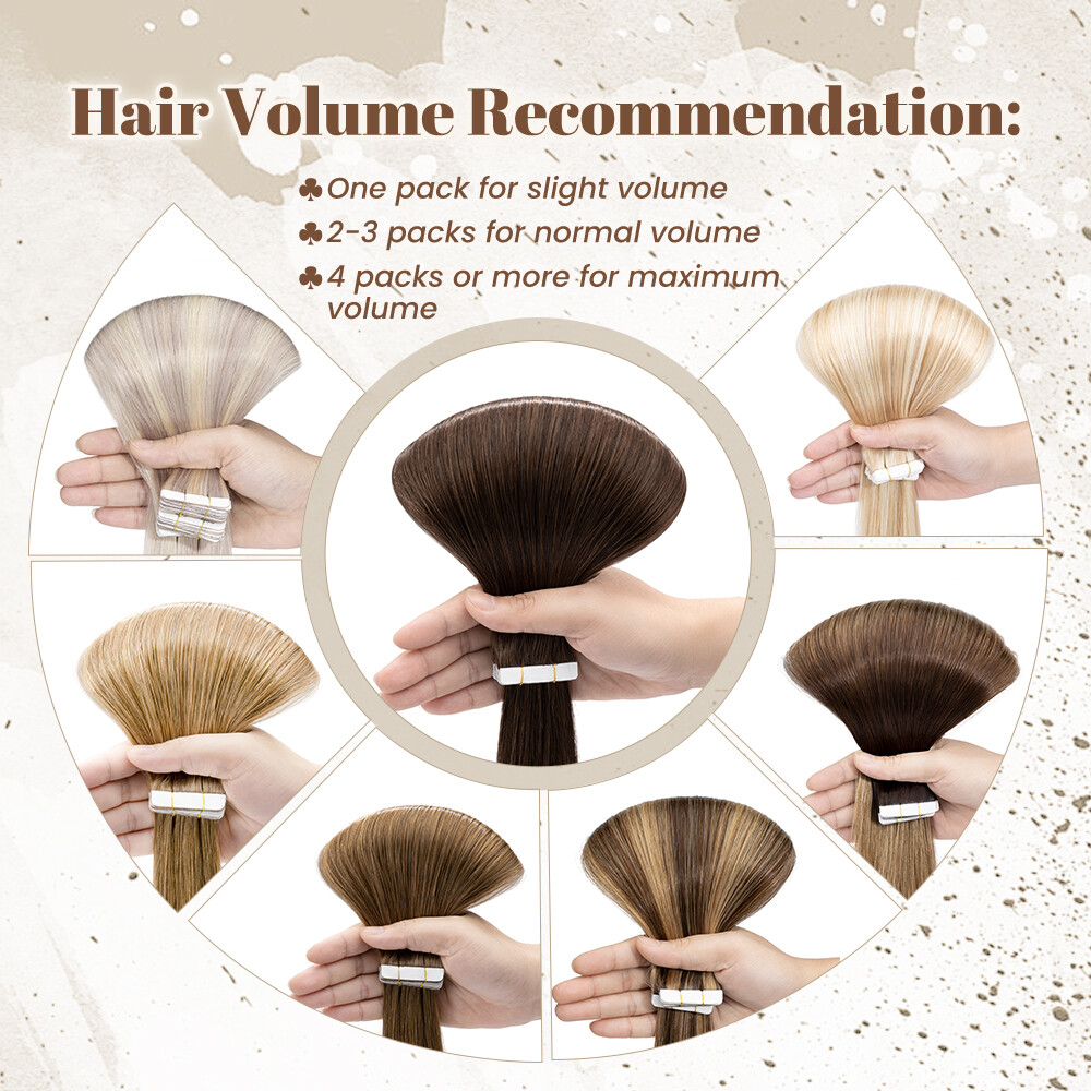 Invisible Tape In 100% Real Remy Human Hair Extension Skin Weft THICK 16″-24″ US
