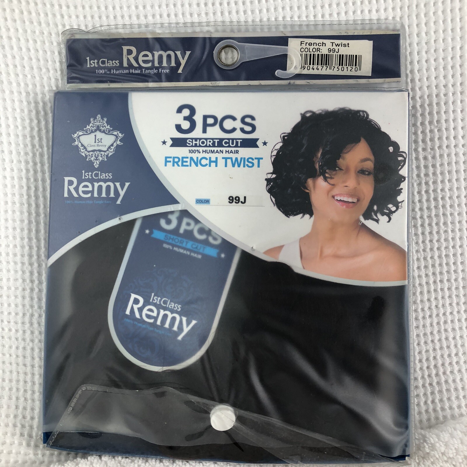 1st class Remy 3 piece short cut 100% human hair French twist 99J