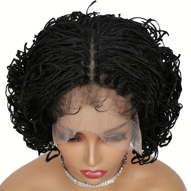 Short Braided Wigs with Baby Hair Full Lace Braided Wigs for Black Women
