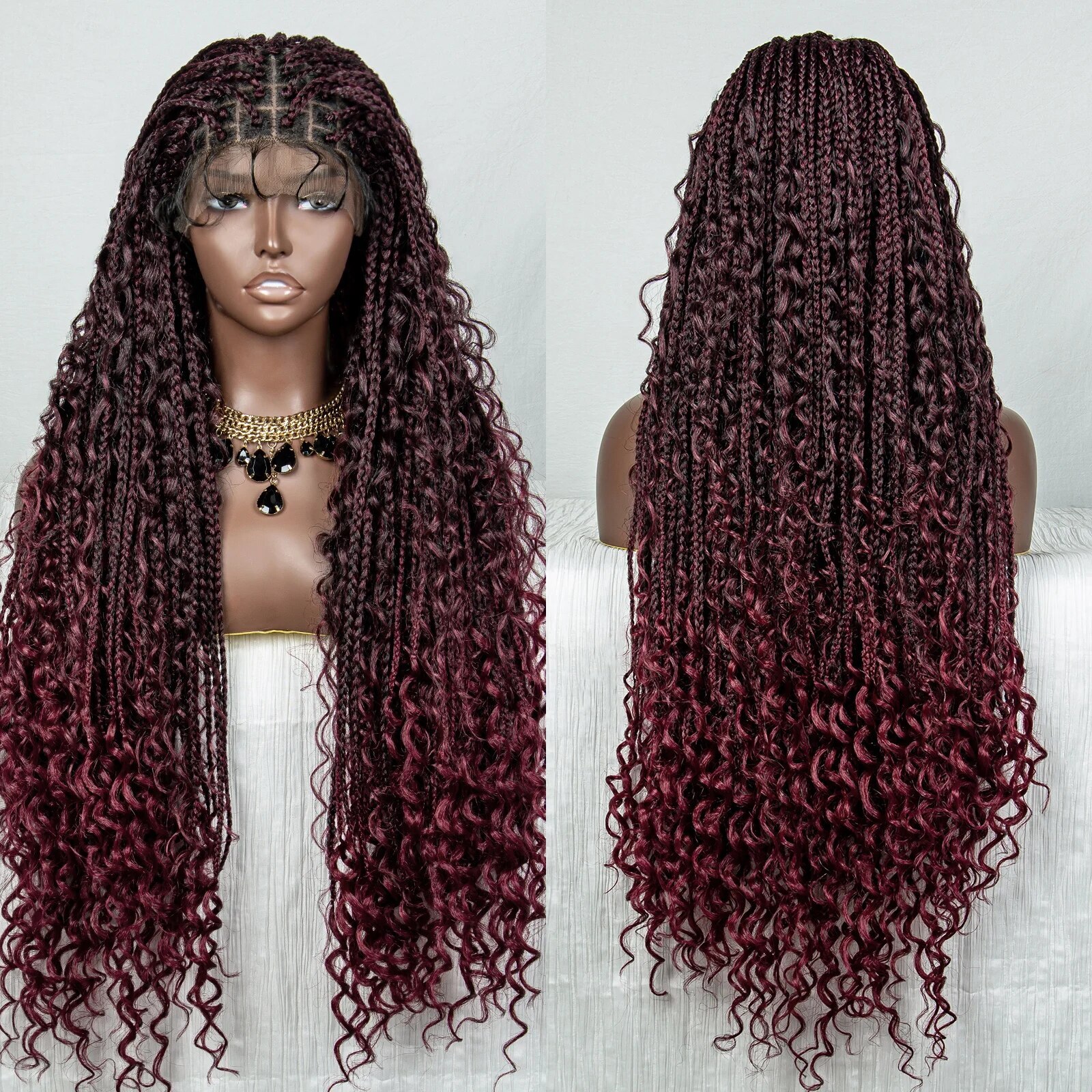 32 Inches Synthetic Lace Braided Wigs Lace Women Braid Wigs Clearance Lace Wig