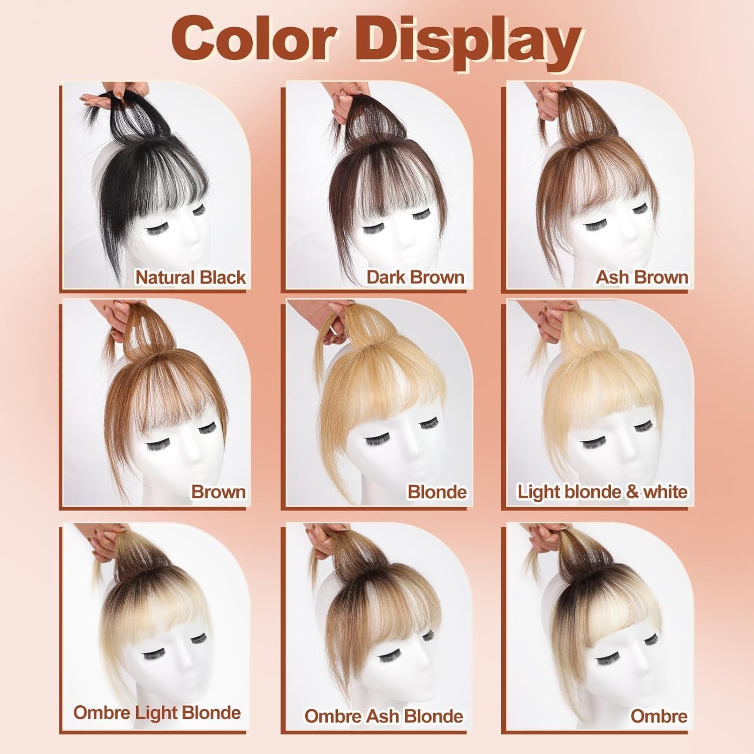 HAIRCUBE Bangs Hair Clip in Bangs 100% Real Human Hair Bangs Clip in Hair Extens