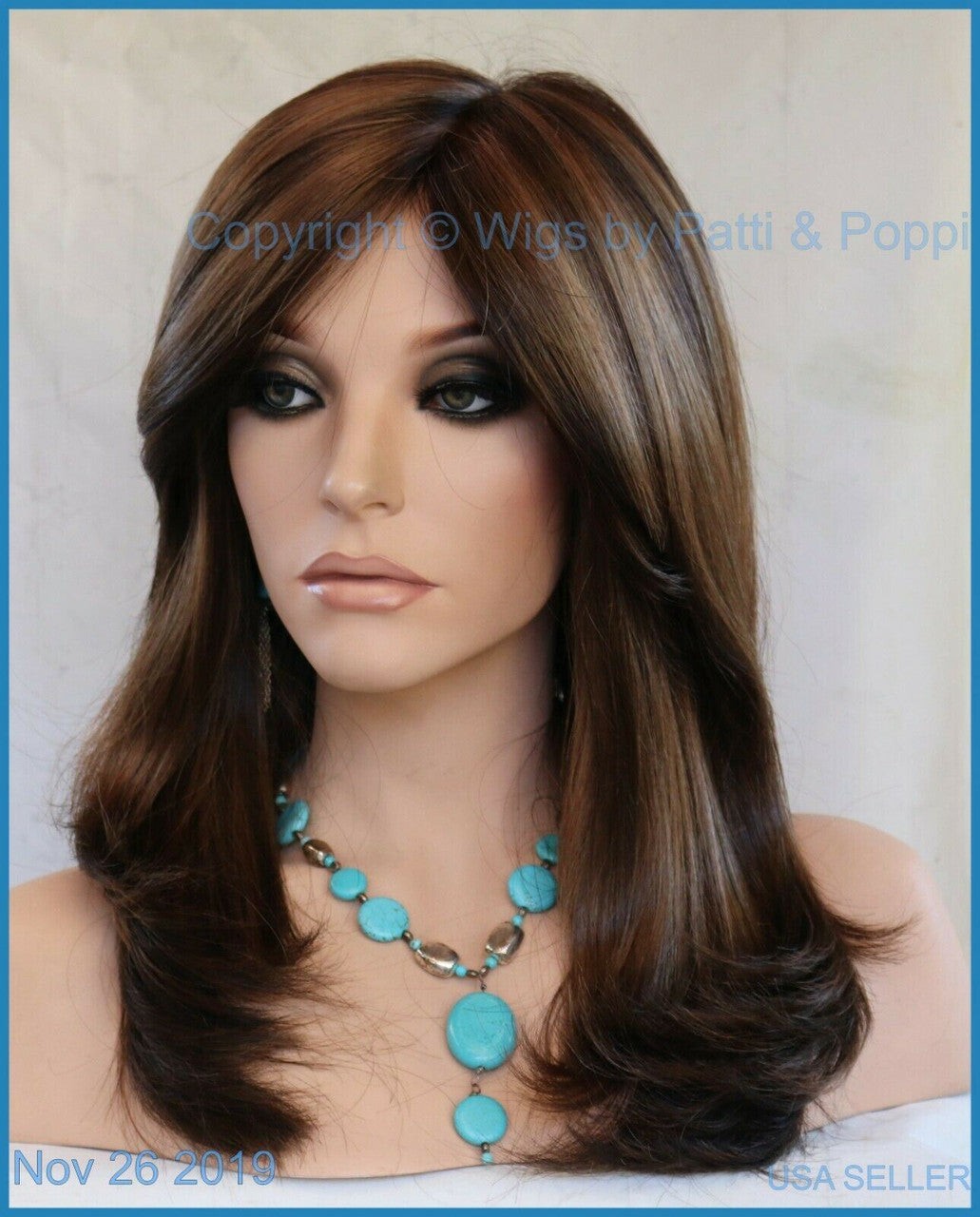 BOBBI Lace Front Monofilament Wig Envy Wigs Medium Brown E597 Long Straight Hair