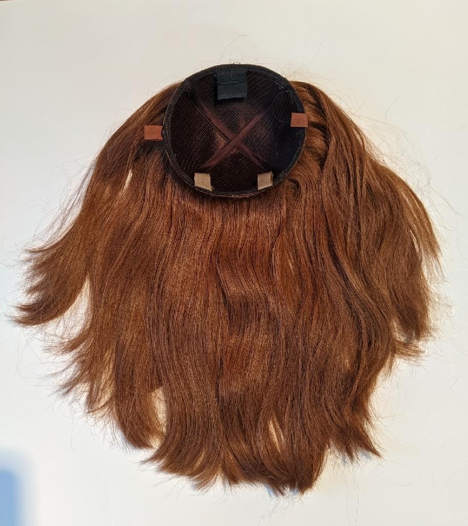 Wig Topper Cascade 16″ Long THICK Synthetic Medium Auburn 1960s Loops