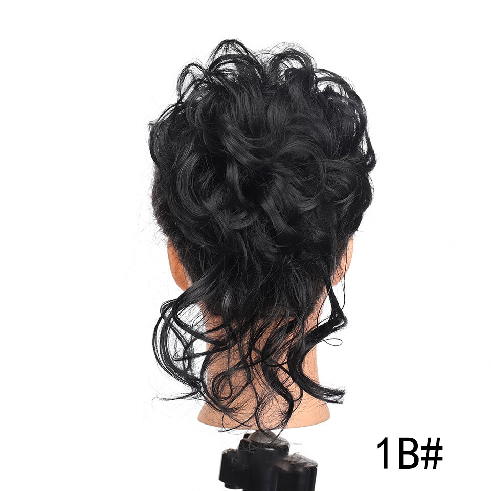 Messy Hair Scrunchies Tousled Updo Hairpiece Bun Ponytai Chignon for Women Girls