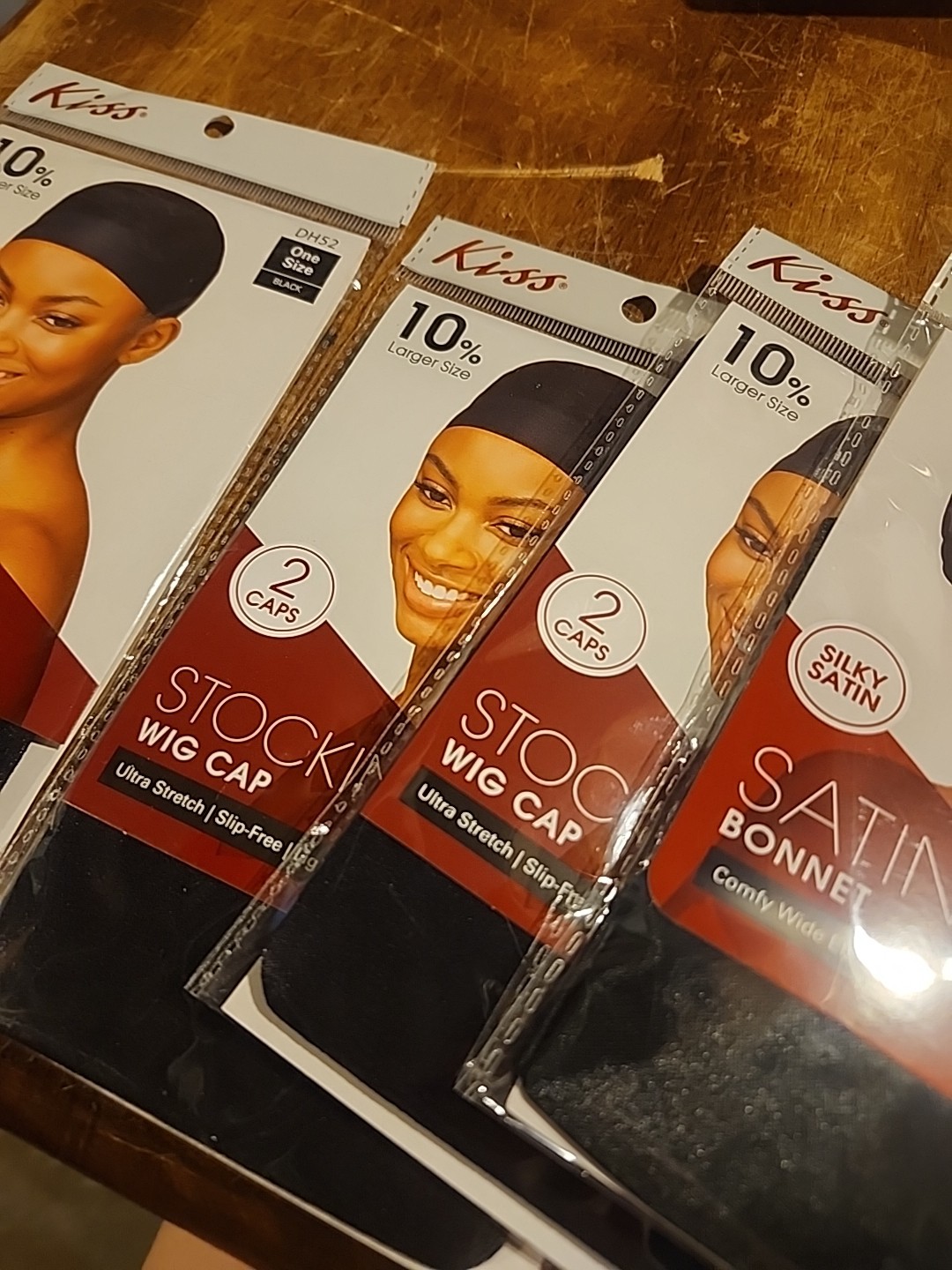 Kiss Wig Caps,satin bonnet and satin scarf lot
