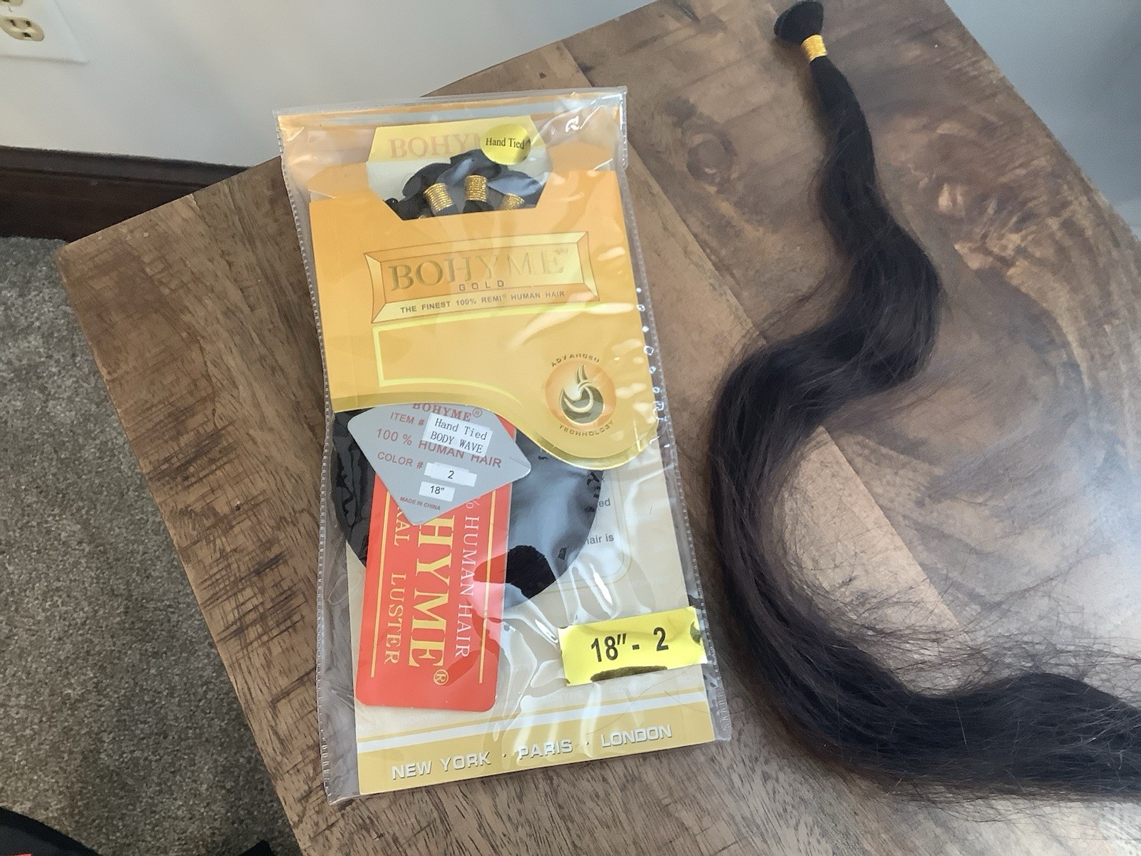 Bohyme 18 Inch #2 Body Wave Hand Tied