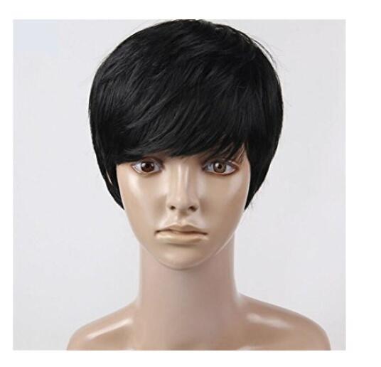 Natural Color Pixie Short Human Hair Wigs for Women Straight Pixie Cut Wigs