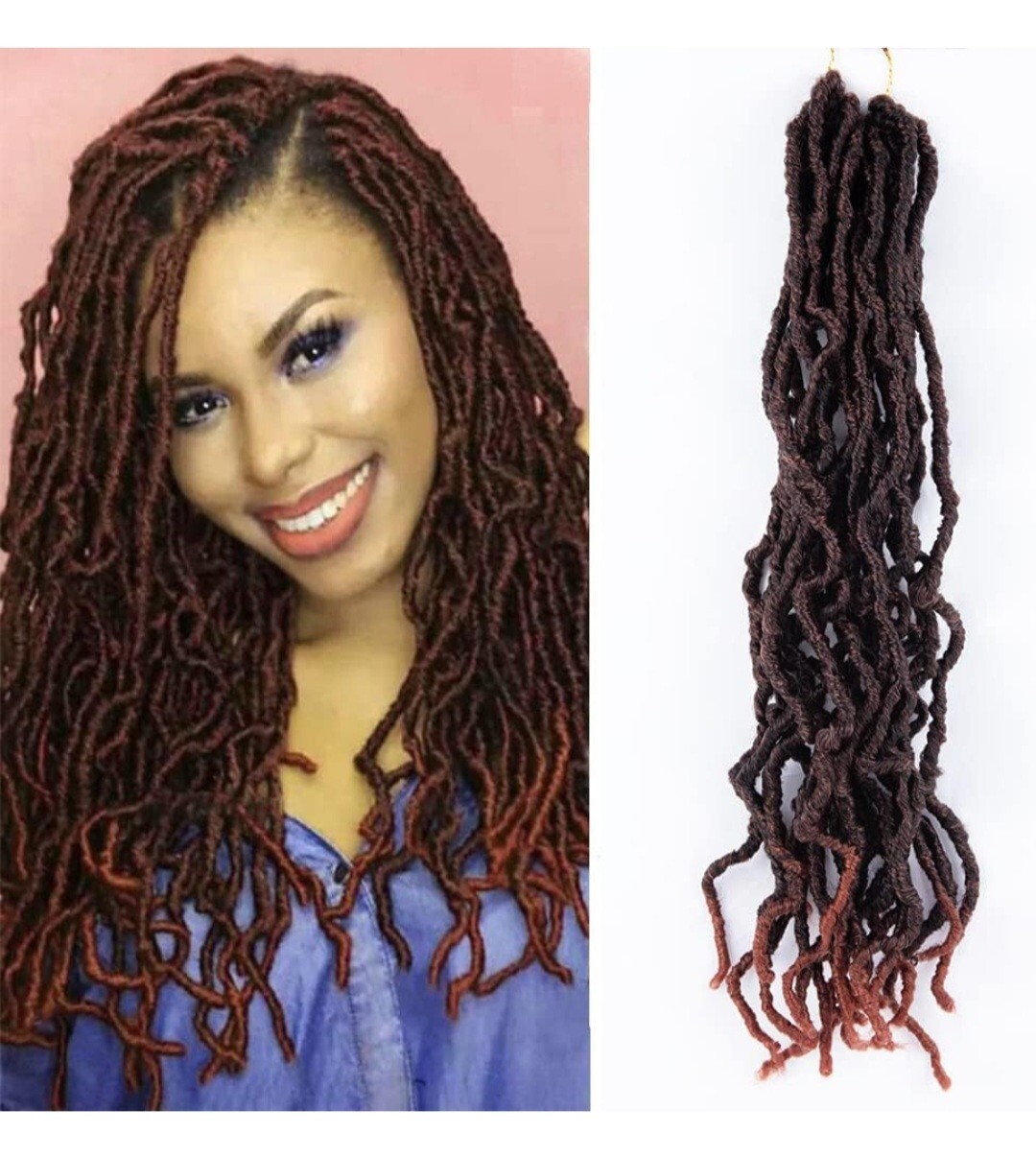 Crochet Hair 18 Inch Pre-loop Crochet Braids 100% Natural African Root