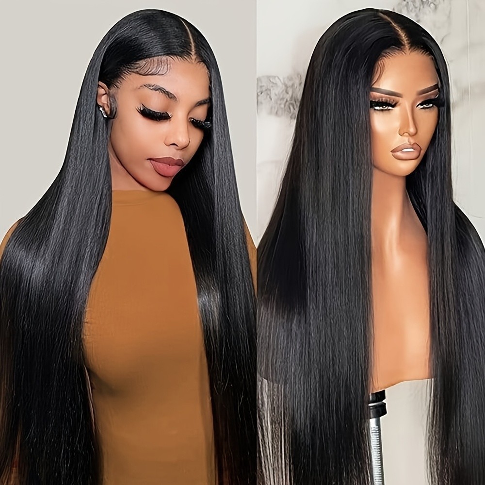 13×4 Free Part Lace Front Wigs Long Straight Natural Black Hair Glueless Party