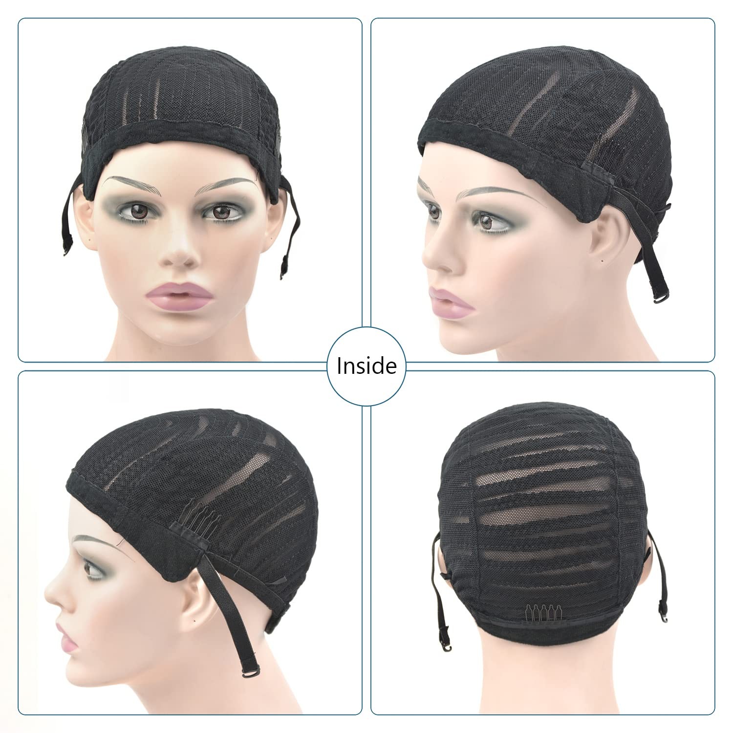 YTBYT Braided Wig Caps Cornrows Wig Caps Braided Cap with Adjustable Straps f…