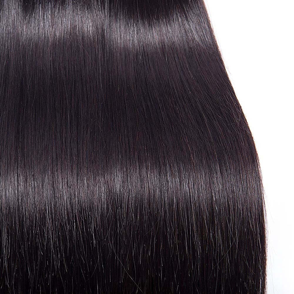 #1B Straight Bundles Human Hair 12 14 16 Inch Natural Black Straight Bundle H…