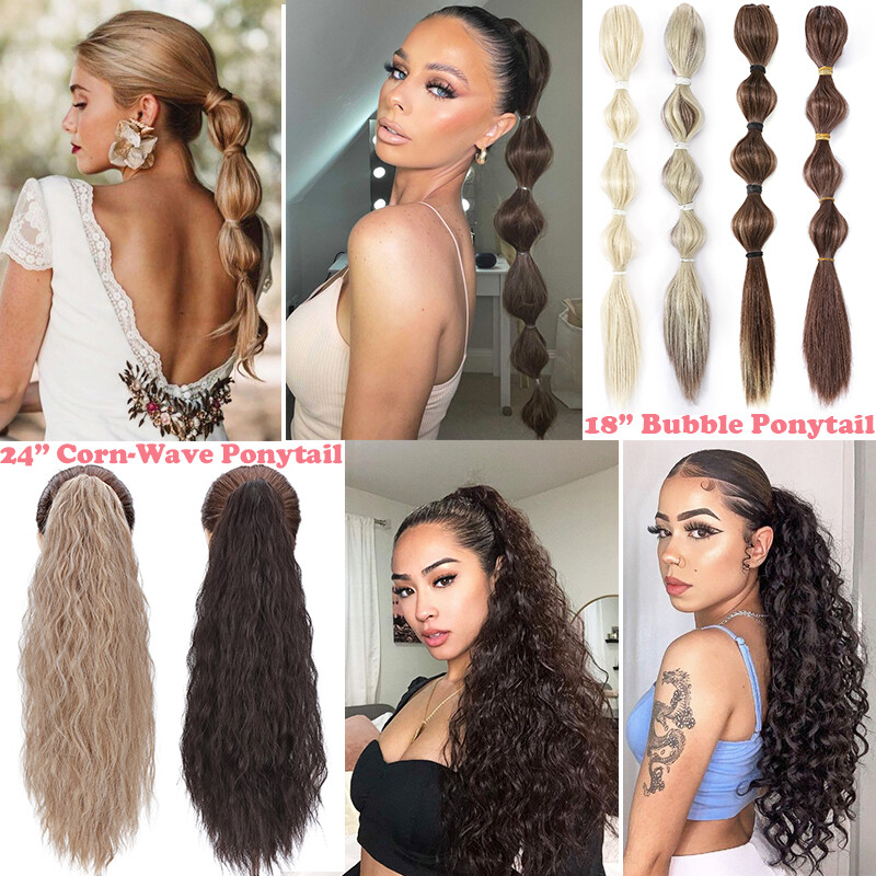 Mega Thick Any Style Jaw Claw Clip in Hair Extensions Ponytail As Human Hair US