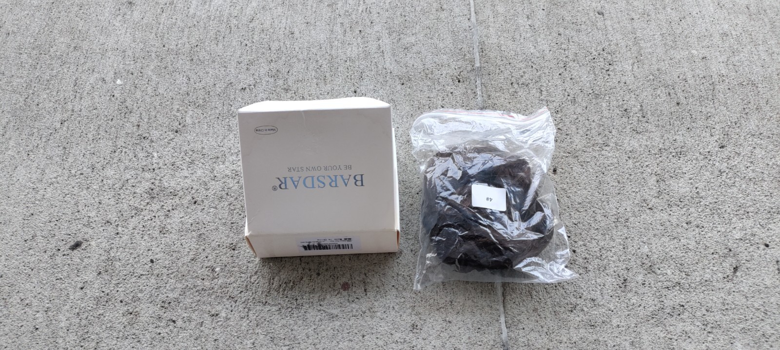 BARSDAR 100% Human Hair Bun (Messy Bun) Chignon 4# Brown, Opened Box!