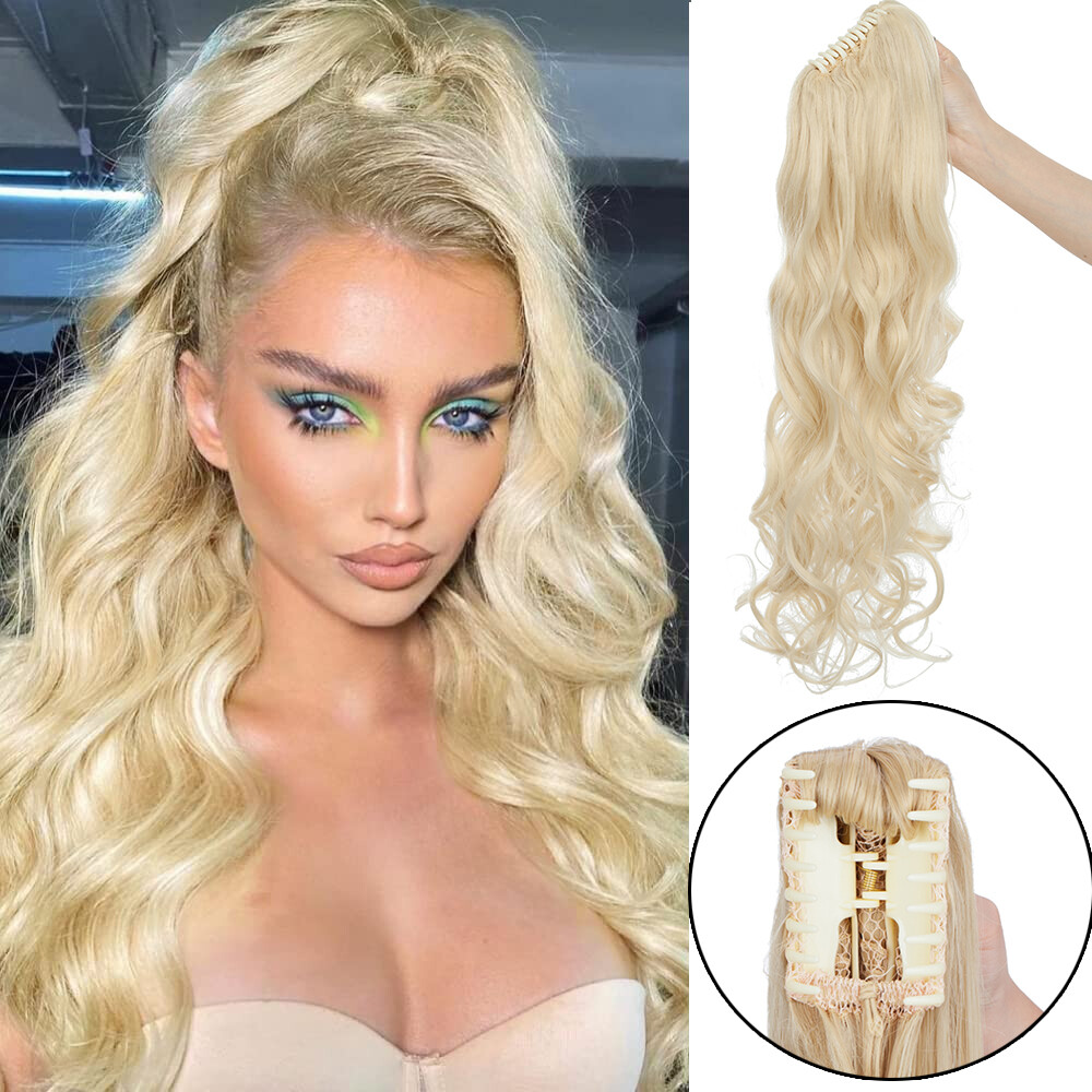 Wave Curly Claw Clip in Ponytail Hair Extensions Synthetic Hairpiece For Woman
