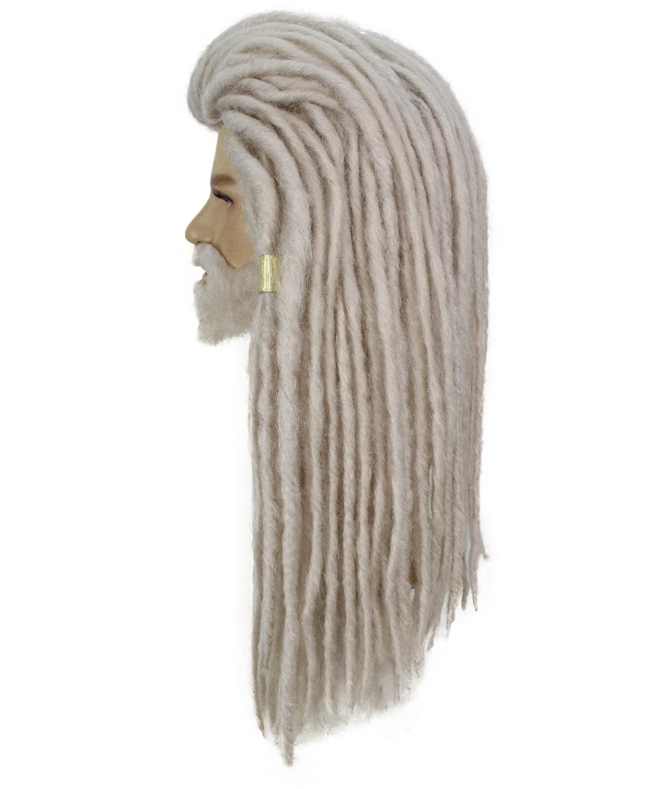 Adult Men’s Fantasy TV Series Dragon House Silver Blonde Dreadlock Wig, HM-1519