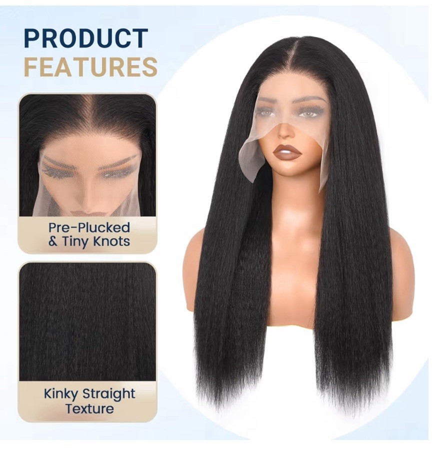 Wig Middle-Part Lightweight No Shedding Wig Cap