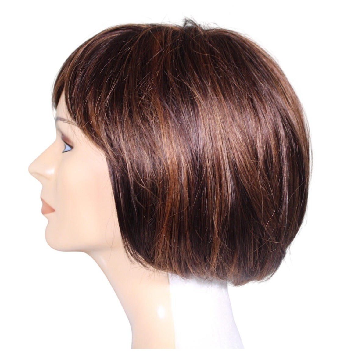 Sandra Monofilament Bob Wig by Estetica R6/28F NWT Chestnut Brown Red Frost