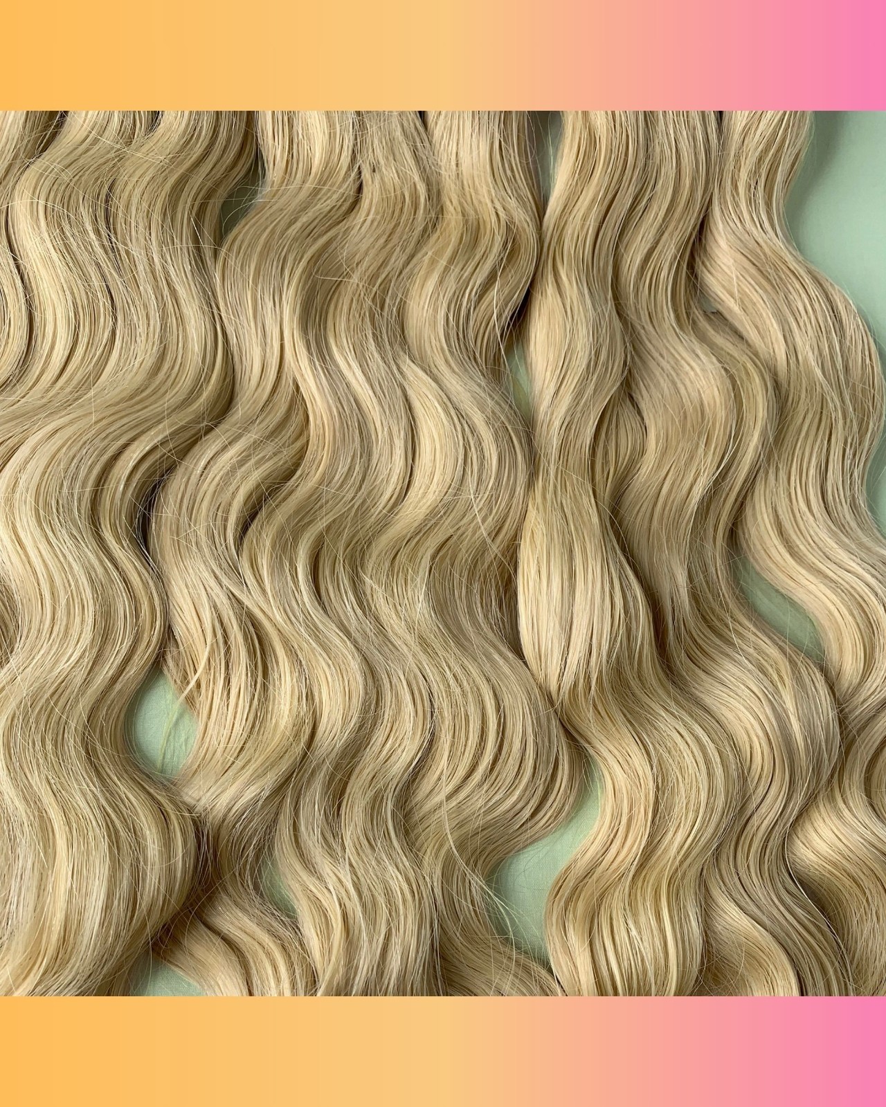 Blonde 613 Human Hair Extension Weft Sew in Wavy Virgin Unprocessed Indian Hair