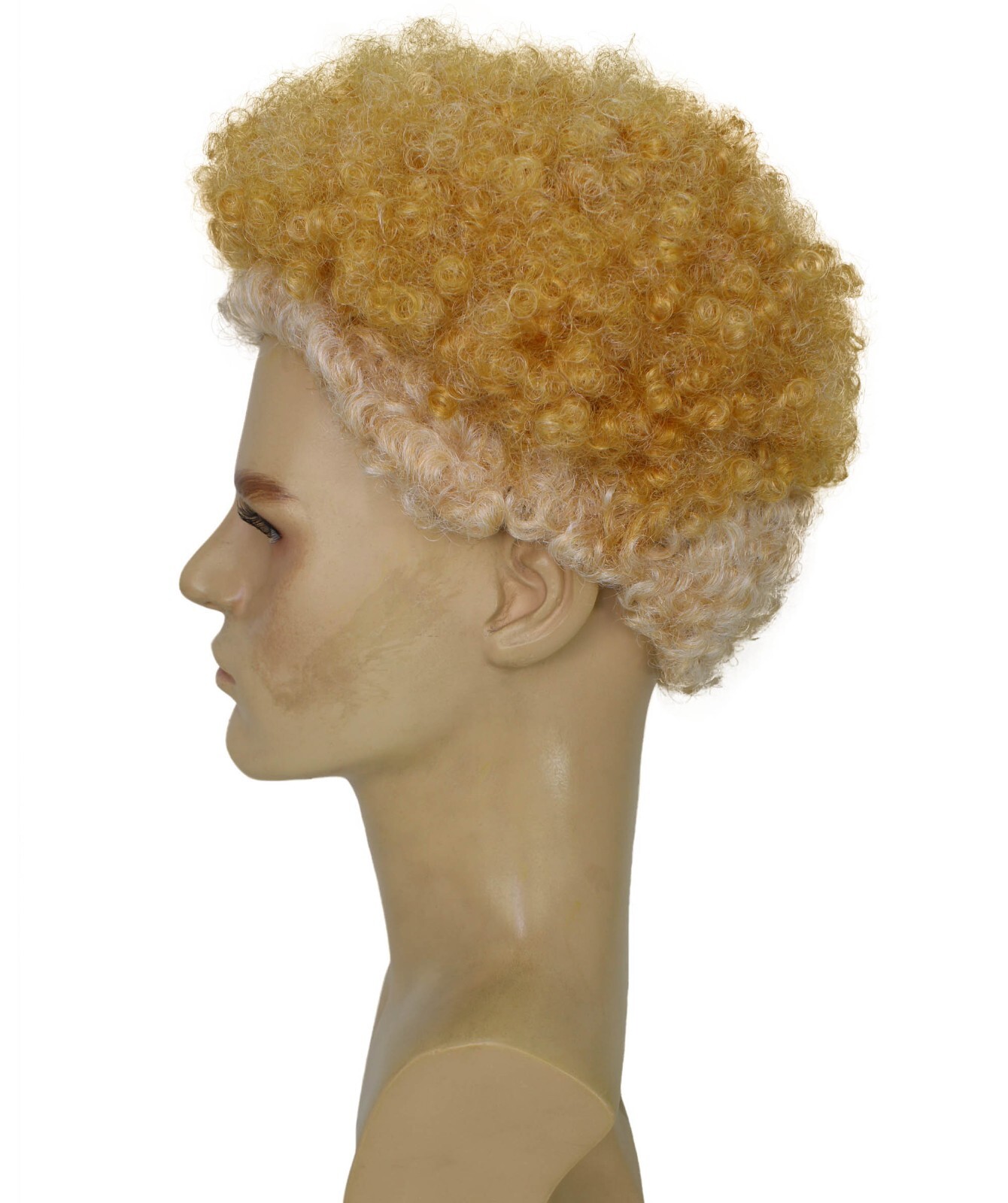 HPO Adult Men’s Actor Stylish Blonde Afro Wig, Perfect for Halloween, HM-1683