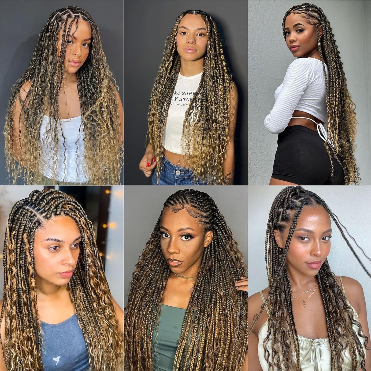 Human Braiding Hair for Boho Braids Human Hair 2 Bundles/Pack 110g 20 Inch 12…