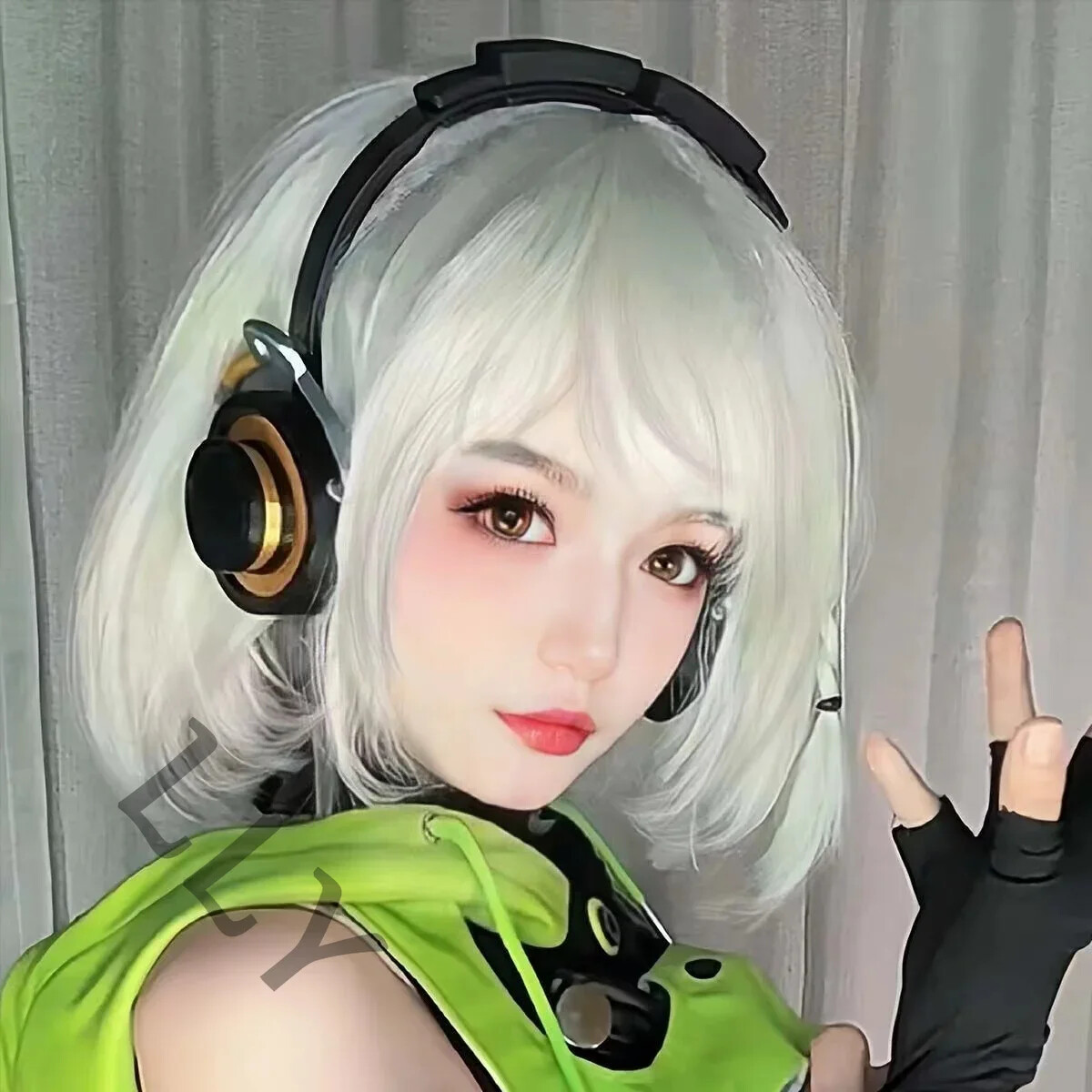 Zenless Zone Zero Hairpiece Cosplay Wig Gabal Periwig Anime Expo Anby Demara