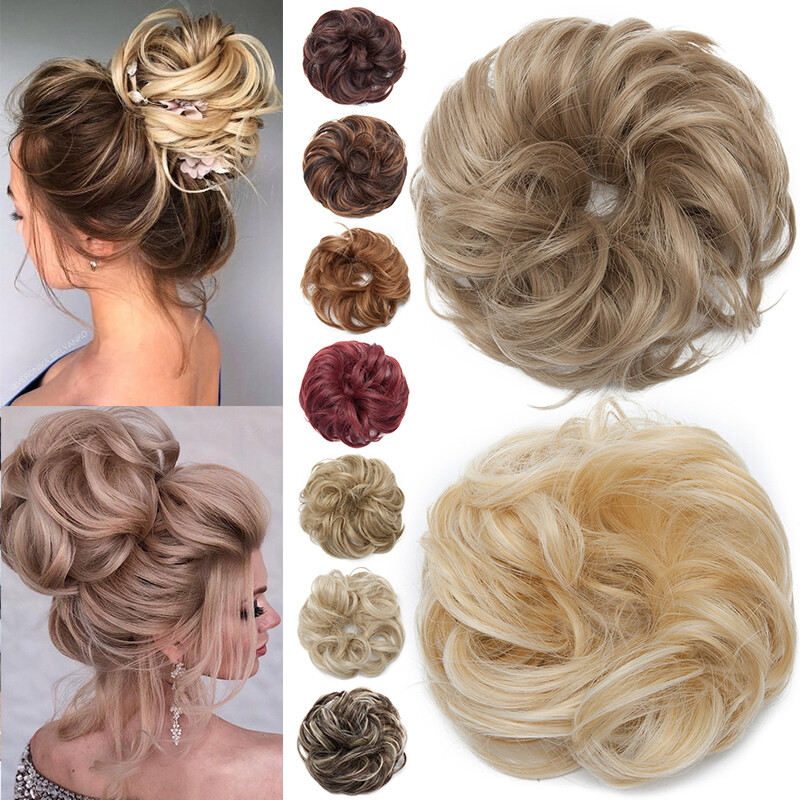 US Seller Real Large Thick Easy Messy Scrunchie Hair Bun Extenion Updo Hairpiece