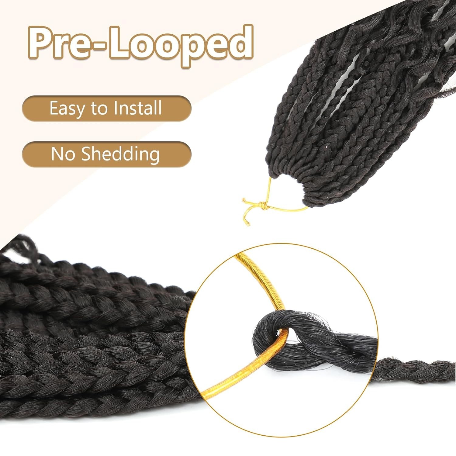 Luxury 12 Inch Curly Ends Box Braids – 8 Packs Bohemian Crochet Hair for Women