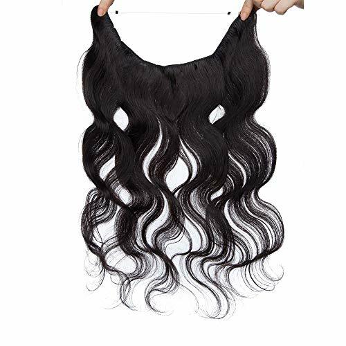 16″-26″ Invisible Wire In Human Hair Extensions Loop Line Wavy Hair Easy To Wear