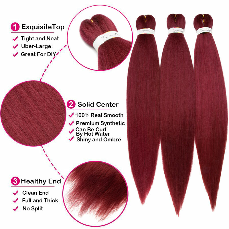 EZ Braid Hair Pre-Stretched Braiding Hair Extensions Long Smooth Natural Braids