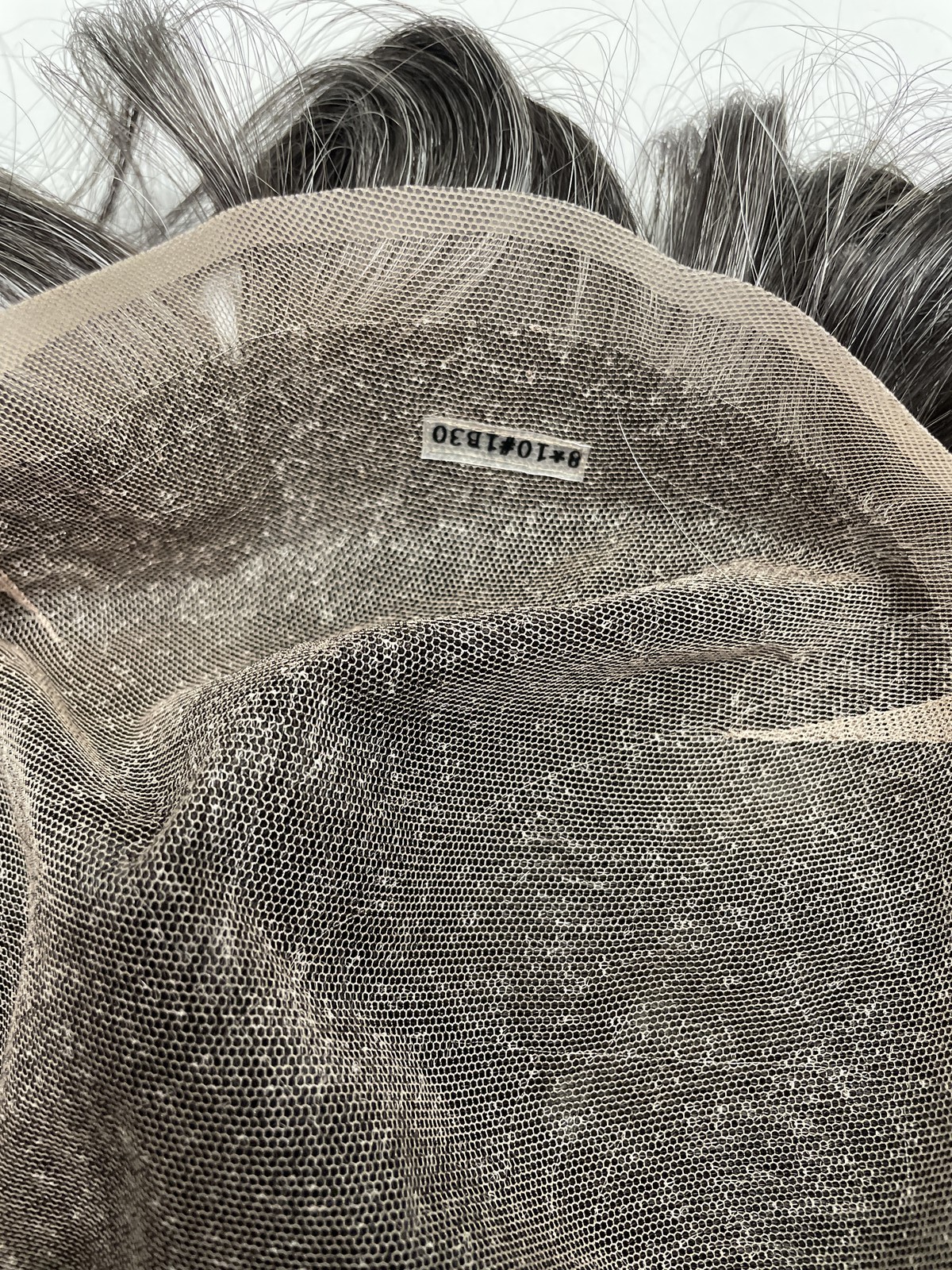 TopUnique Human Hair Touppe For Men, 8×10 Black With Gray Hair