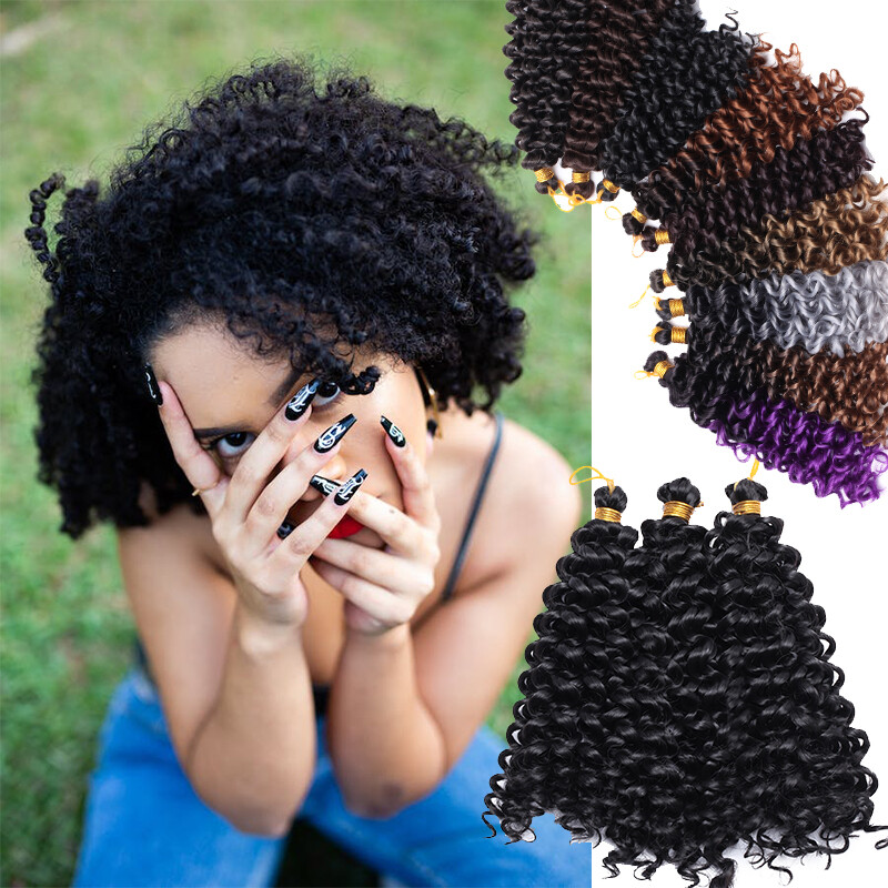 Water Wave Crochet Braids Kinky Curly 100% Natural Hair Extensions Real As Human