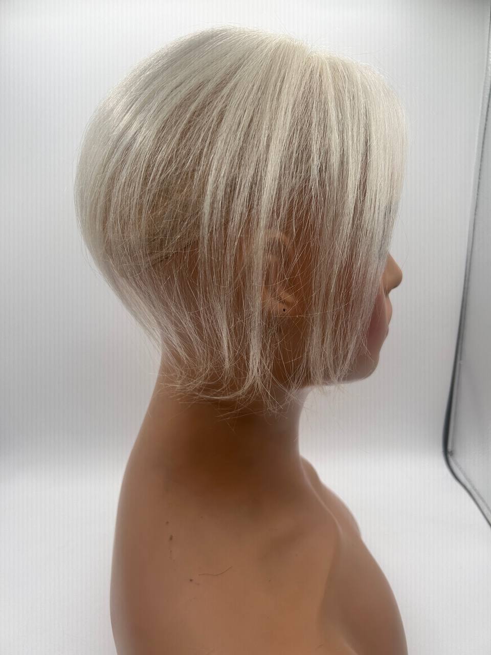 REECHO Straight 10inch Human Hair Topper Swiss Base 3.5″x2″, Blonde