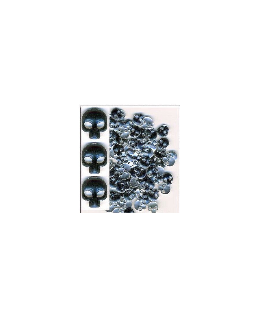 12 Pieces SKULL Smooth Nailhead 10mm Hot Fix SILVER