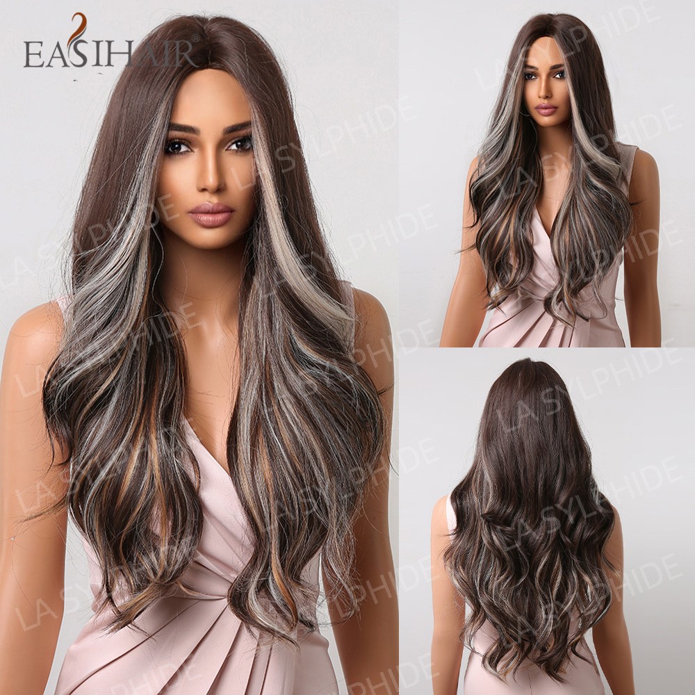 Trendy Multi-color Optional Long Curly Wig for Women Synthetic New Arrival Full
