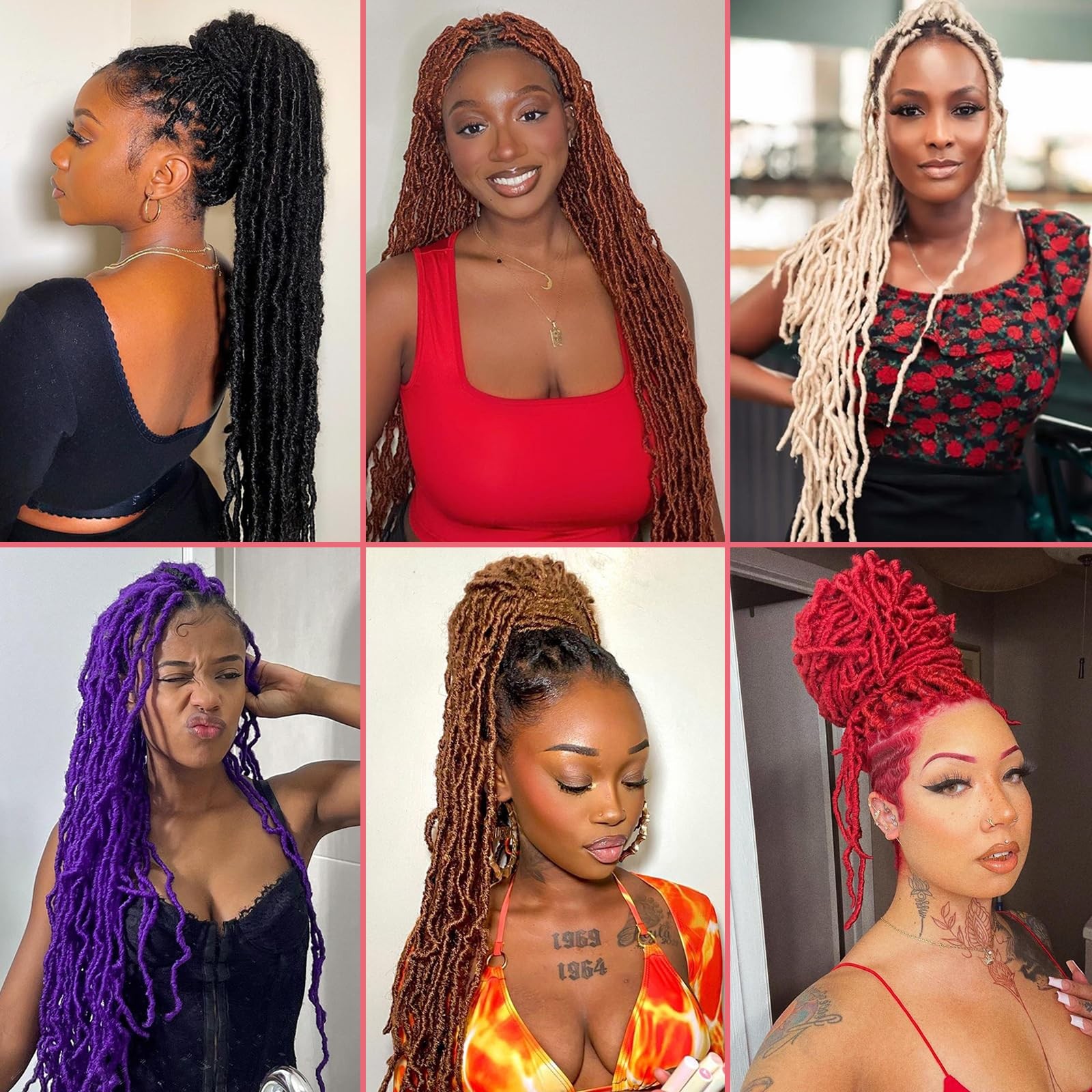 Leeven 7 Packs Blonde Soft Locs 30 Inch Distressed Faux Locs Crochet Braids
