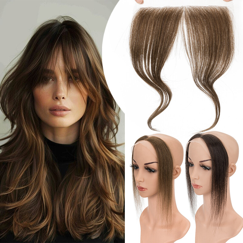 Natural Hairline Real Human Hair Frontal Lace Base PU Thin Skin Toupee Hairpiece