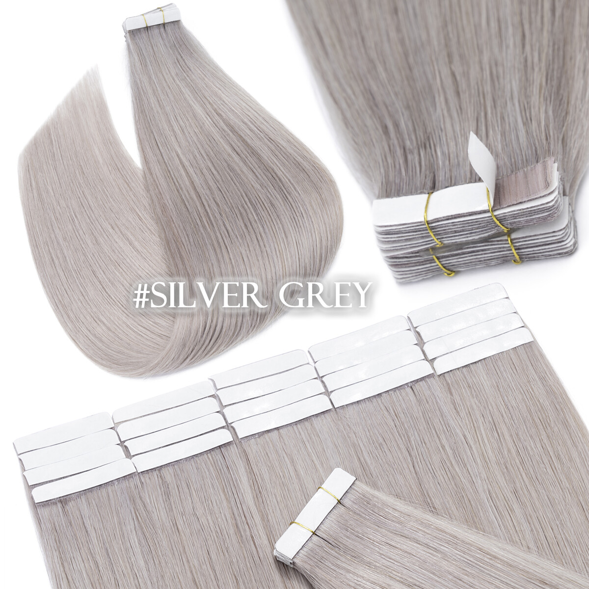 60PCS/150G Thick Tape In Remy Human Hair Extensions Full Head Skin Weft BLONDE S