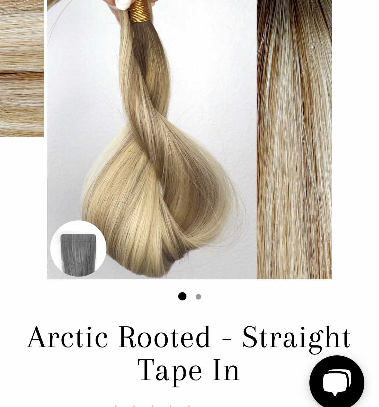 1)Pack Aqua Pro Hair Extensions Tape-In 14” Straight 10) Pieces Arctic Rooted