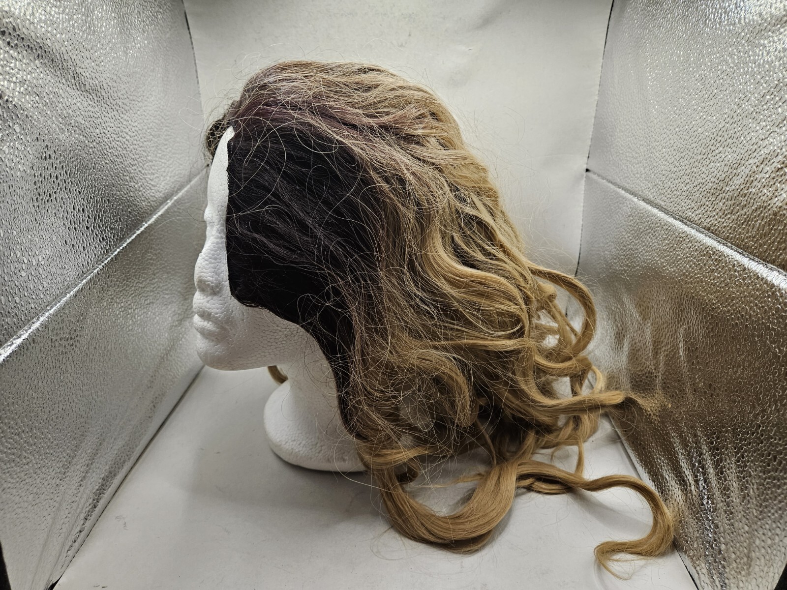 Mixed Dark Blonde Synthetic Wig Hairpiece CC-H329 Color T4 / 18# Used Blonde