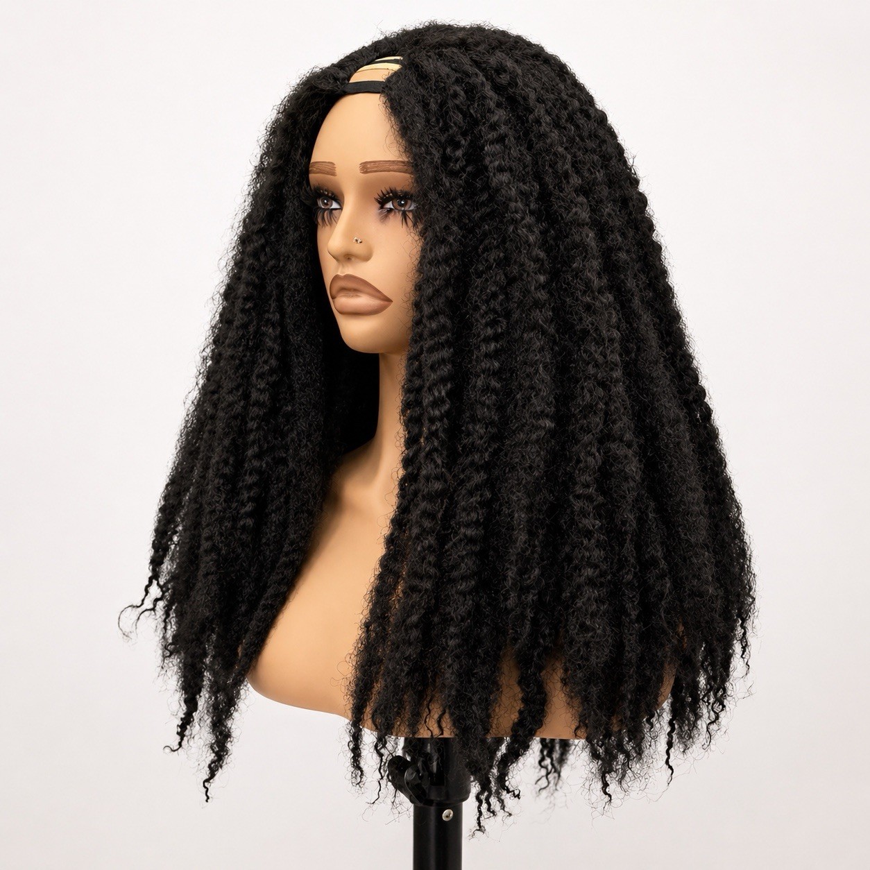 Afro Kinky Wig V Part For Black Women Glueless Natural Look