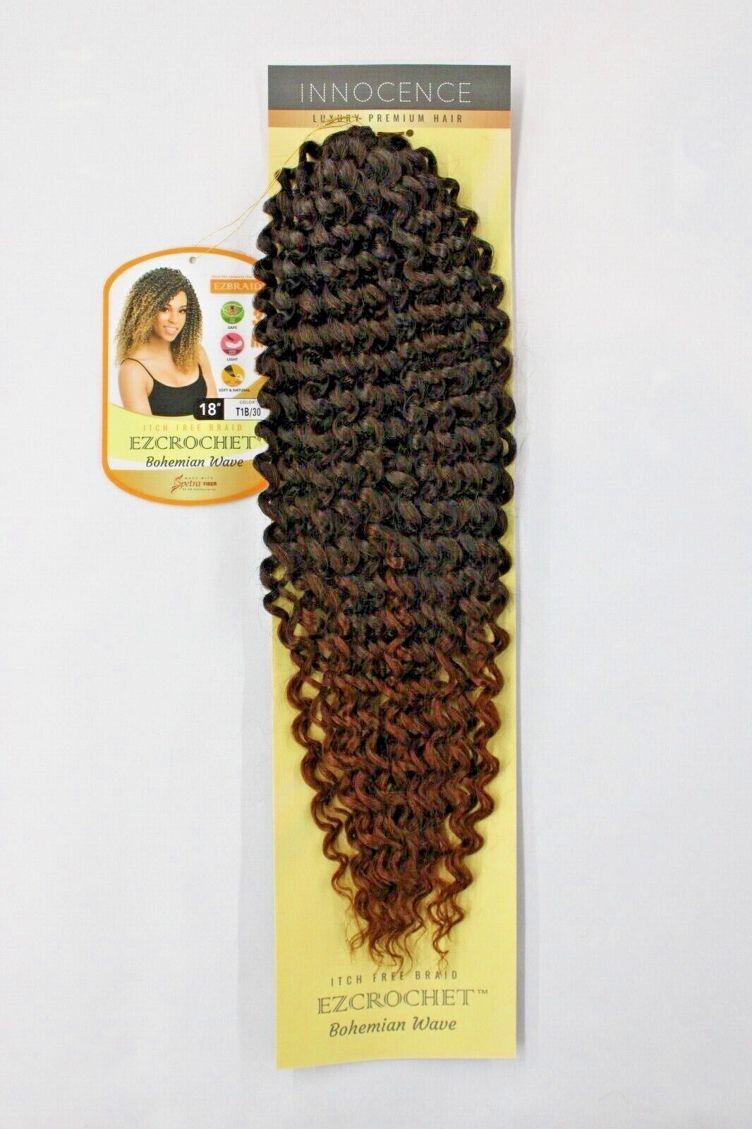 I&I Hair Innocence EZCROCHET Bohemian Wave Crochet Braiding Hair Spectra 18″